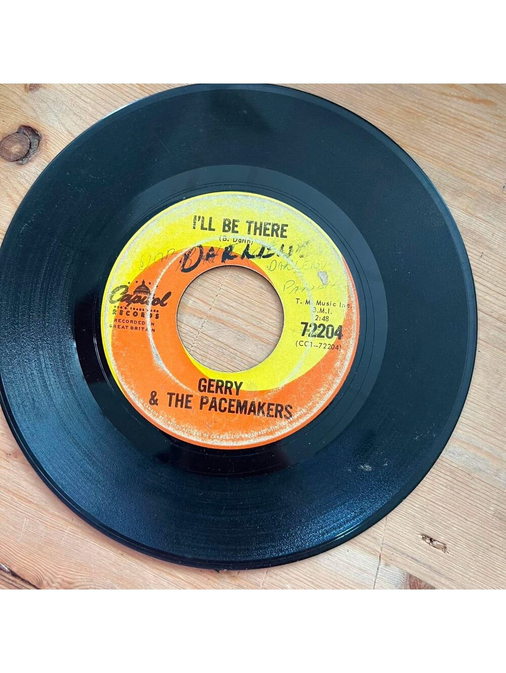 Gerry and The Pacemakers - I'll be There/You You You 45rpm VG+ R08
